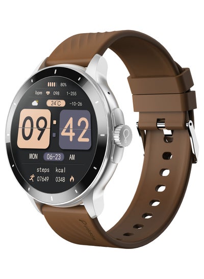 Buy Polar 1.52" HD Round Display Smartwatch, Quick Notification, Compatible for Android & iOS, BT Calling, SpO2, Heart Rate and Sleep Monitoring, Multi Watch Faces, AI Voice Assistant, Mocha Brown in UAE