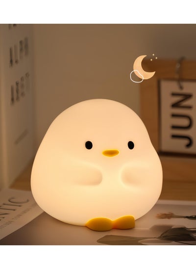 اشتري LED Cute Duck Night Light, Squishy Silicone Nightlight for Baby Nursery with 30 Minutes Timer, Rechargeable Bedside Lamp with Touch Control, Cute Gifts Stuff for Boys Girls Baby Children في الامارات