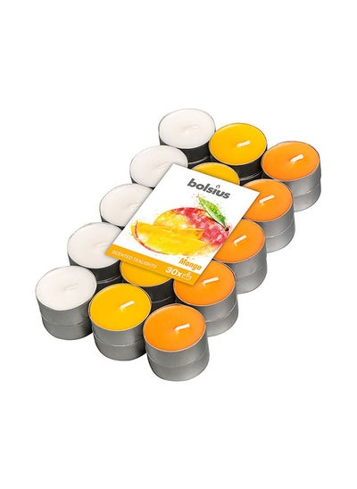 اشتري Pack of 30 Mango Fragranced Tealight Candles في الامارات