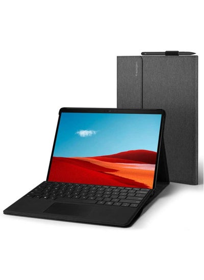 Buy Stand Folio for Microsoft Surface Pro X Case Cover with Pen Holder (2021/2020/2019) in UAE