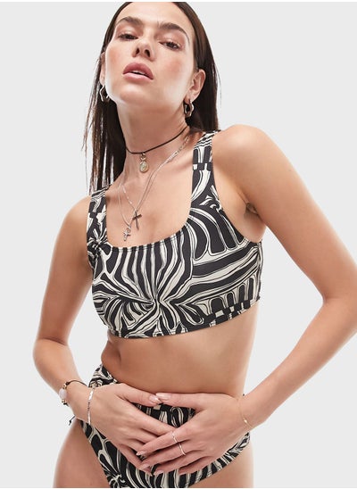 Buy Printed Crop Bikini Top in Saudi Arabia