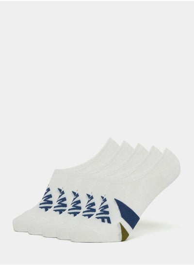 اشتري Pack of 5 - Striped Detail Shoe Liner Socks في السعودية