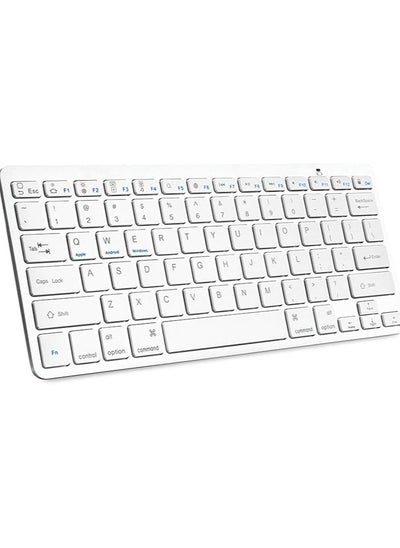 Buy Bluetooth Keyboard,Ultra-thin Wireless Bluetooth 3.0 Keyboard,Universal Use for iPhone/iPad Air/iPad Pro/iPad Mini/Mac,Windows,PCs,Smartphones and Tablets (Silver) in UAE