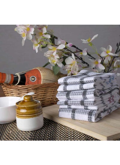 اشتري 4-Piece Multi Purpose Fabric Highly Absorbent Quick Dry Kitchen For Every Day Cleaning Towel Set 40x60 cm في الامارات