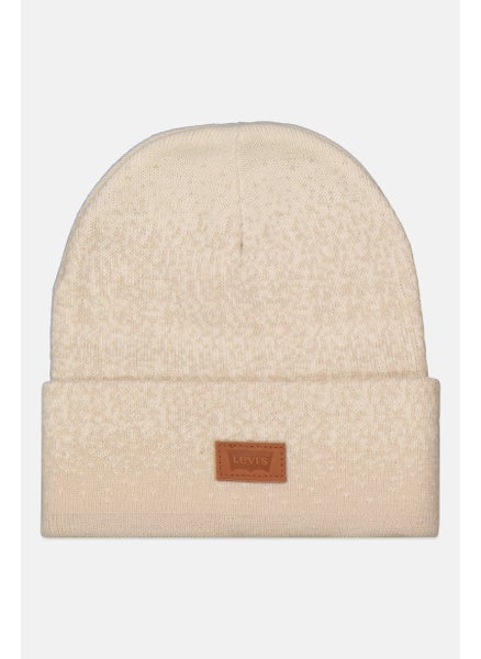 اشتري Men Brand Logo Knitted Beanie, Off White في الامارات