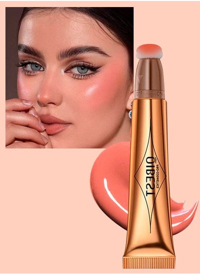 Buy Makeup Pen Matte Liquid Cheek Blusher Smooth Creamy Liquid Blush Stick with Soft Cushion Applicator Waterproof Blendable Natural Face Blush Beauty Makeup Pen (#02) in UAE