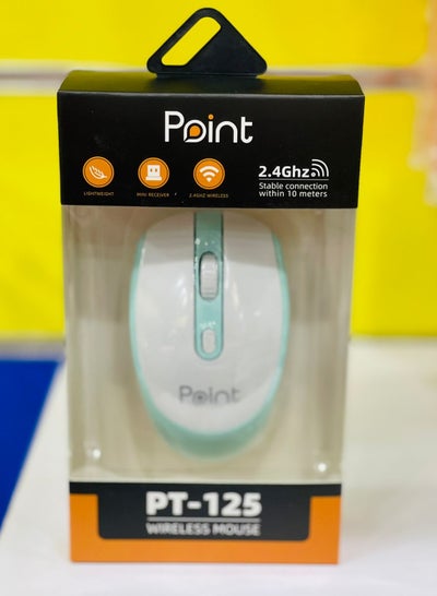 Buy MOUSE WIRELESS PT-125 Baby Blue POINT in Egypt