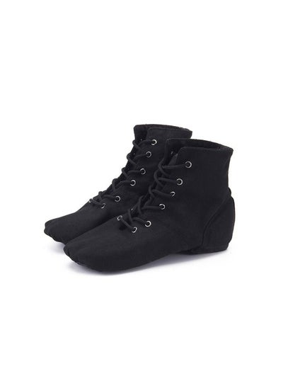 اشتري Men/Women High Top Jazz Boots Modern Dance Shoes Ballet Shoes Black في الامارات