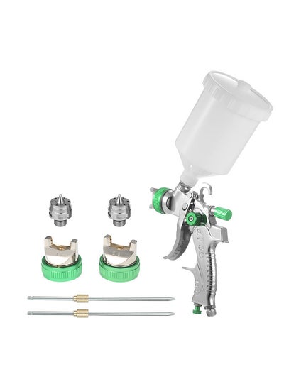 Buy Gravity Feed Air Spray Gun HVLP Sprayer Paint Gun with 600ML Cup 1.4mm 1.7mm 2.0mm Nozzle for Painting Car Furniture Wall in Saudi Arabia