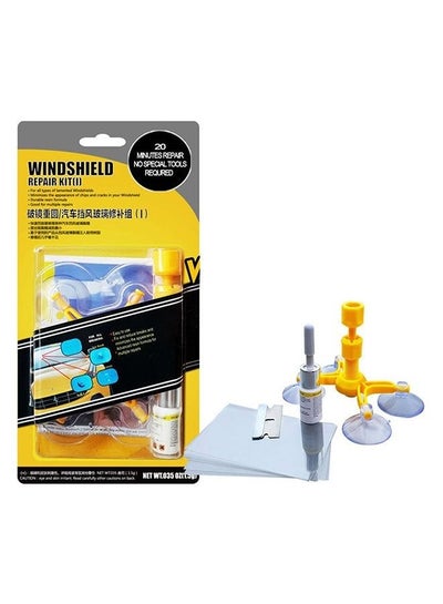 Buy Car Windshield Repair Kit, Windshield Chip Repair Kit with Windshield Repair Resin for Fix Auto Glass Windshield Crack Chip Scratch. in UAE