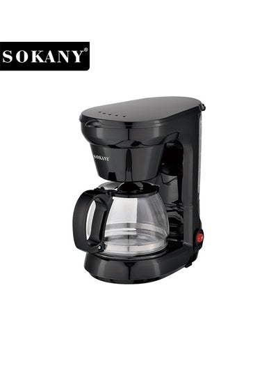 Buy 650W 750ml Coffee Maker/Coffee Machine 6 Cup, With Glass Carafe and Drip Stop Mechanism To Avoid Spillage And Dishwasher Safe, For Drip Coffee and Expresso Black CM-102 in Saudi Arabia