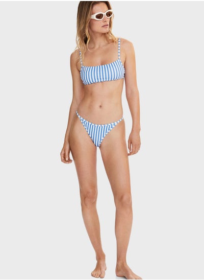 Buy Striped High Leg Bikini Bottom in UAE