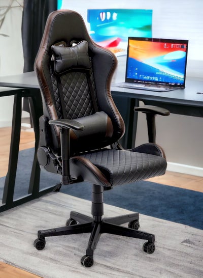 Buy SBF Gaming Chair with 3D Adjustable Armrests, High Back PU Leather Office Desk Chair, Adjustable Height, Headrest and backrest, Swivel Video Game Chair, Ergonomic Computer Gaming Chair in UAE