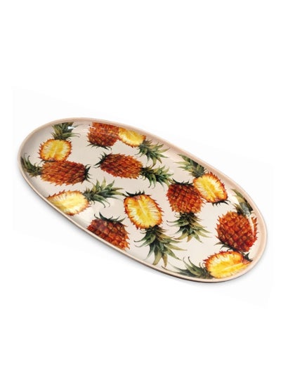 Buy Melamine Oval Serving Tray - 16 Inch Serving Platters in UAE