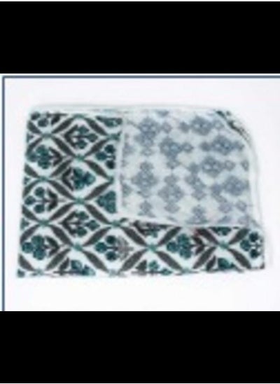 Buy Reversible baby dohar greenish blue and grey pattern in UAE