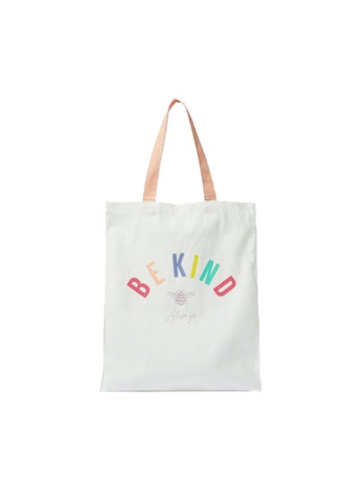 Buy White Be Kind Canvas Shopper in Egypt