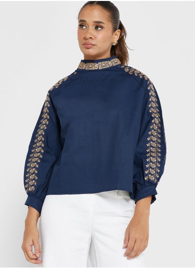 Buy Embroidered Border Top in UAE