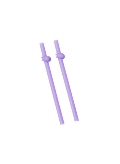 Buy Silicone Baby Straws 2 Pack - Safe, Reusable Straws for Motor Skills Development - Dishwasher Safe Convenience in UAE