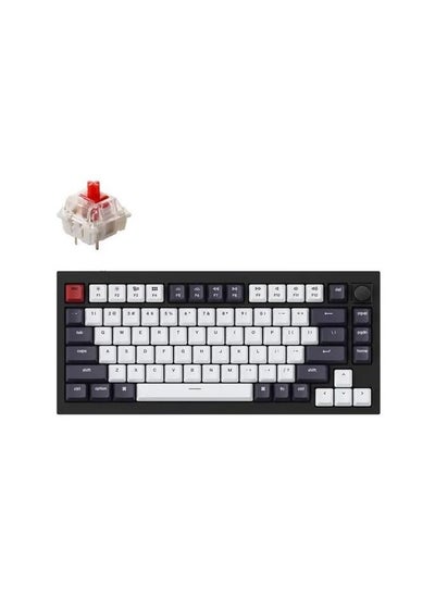 Buy Keychron Q1 QMK Gateron Phantom Mechanical Keyboard with Knob, RGB, Red Switch and Custom Hot-swappable - Carbon Black in UAE