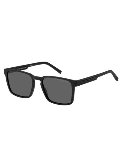 Buy Men's Polarized Rectangular Shape  Sunglasses TH 2088/S GREY 44 - Lens Size: 43.8 Mm - Mtt Black in Saudi Arabia