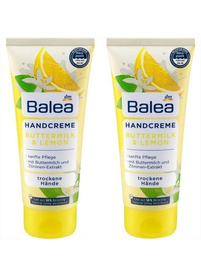 Buy Hand Cream Buttermilk & Lemon with Panthenol and Olive Oil 2 x 100 ml, Germany in UAE