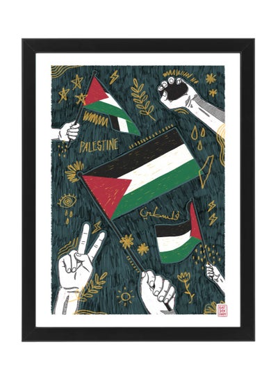 اشتري Free Palestine, Stand for Palestine Poster with Frame 30x40cm في الامارات