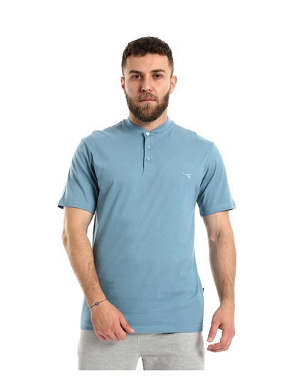 Buy Men Cotton Basic Shirt Neck Style T-Shirt in Egypt