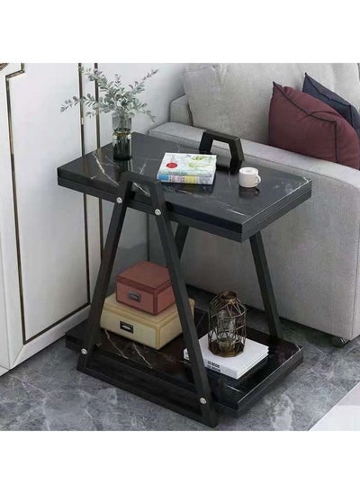 اشتري Luxury Nordic Style Furniture Small Marble Table Top Coffee Table Metal Geometrical Design Side Corner Table For Living Room في الامارات