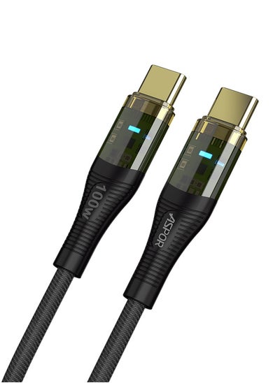 Buy Aspor A152 Type-C to Type-C 100W PD Fast Charging Cable 1.8m in UAE