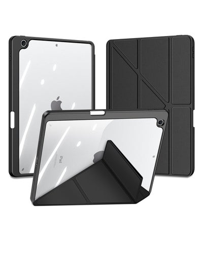 Buy iPad Case for iPad 10.2 Inch 10th, 9th, 8th, 7th Generation (2022/2021/2020/2019) with Pencil Holder, 5 in 1 Multiple Viewing Angles, Silky Soft Silicone Cover, Auto Sleep/Wake, Black in Saudi Arabia