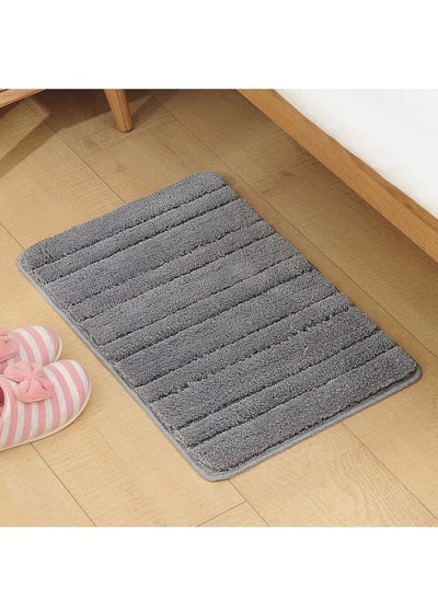 Buy Non-Slip Fluffy Soft Plush Microfiber Washable Quick Dry Ultra Shaggy Bath Mats For Tub Bathroom Rugs Bath Mat in UAE