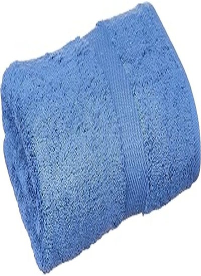 Buy Jacquarddina Egyptian Bath Towel in Jeans Blue - 100% Cotton, Quick-Dry, Size 70x140 cm - Luxurious and Absorbent for Home and Spa Use in Egypt