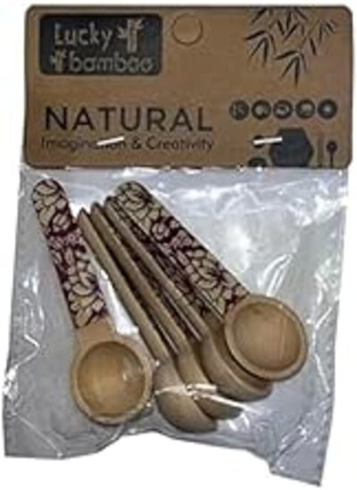 اشتري Mini Salt Spoons Pack of 5 Mini Spoons for Spices Mini Candy Spoon Wooden Kitchen Utensils Wood for Bath Salt, Teaspoon, Washing Powder Spoon, Honey, Spices, Sugar, Ice Cream Made of Wood في مصر