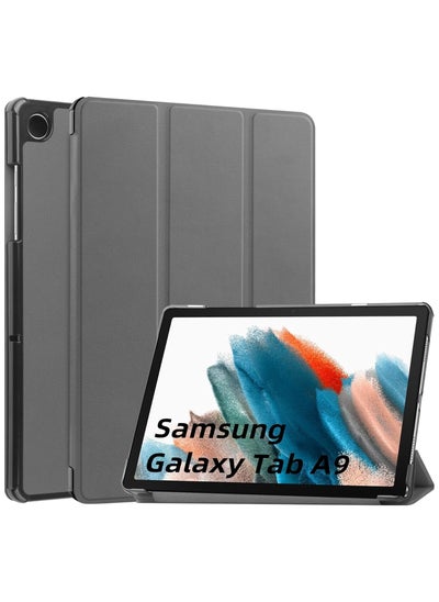 Buy Case For Samsung Galaxy Tab A9 2023(SM-X110 SM-X115), Multi-Viewing Angles PU Leather Cover,Slim Flip Shell Case for Samsung Galaxy Tab A9 8.7 Inch (Gray) in UAE