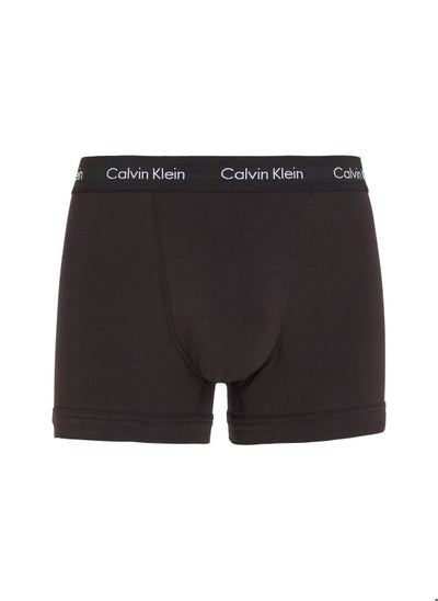 Buy Men's 3 Pack Trunks - Cotton Stretch, Black/ Blue in Saudi Arabia