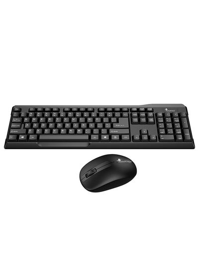 اشتري Goldfinch Wireless Keyboard & Mouse Combo, 2.4 GHz Nano USB Receiver, Full Size, Island Key Design, Left or Right Hand, 1200 DPI Optical Mouse, Black في الامارات