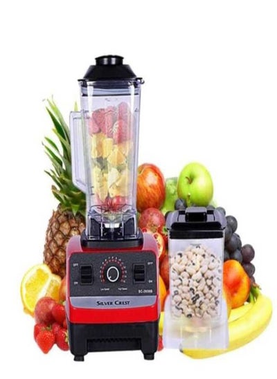 اشتري Juicer Blender 2 in 1 High Speed 4500W with 6 Titanium Stainless Steel Blades Perfect for Smoothies Frozen Desserts Hot Soups and Nut Grinding في الامارات