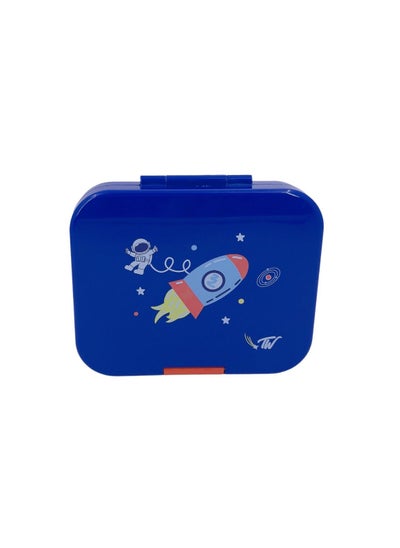 Buy TW Bento Lunch Box 4 Compartments Blue (Space) in Saudi Arabia