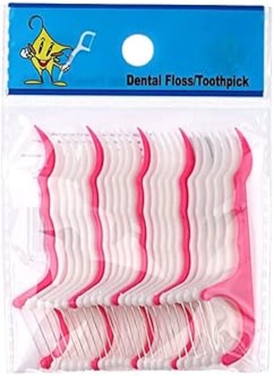 Buy 25 Floss Sticks & Tooth Picks Teeth Plaque Remover Interdental 2-in-1 in Egypt