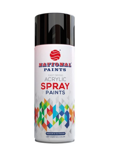 Buy Fast Drying Acrylic Spray Paint - BLACK GLOSS 201 in UAE