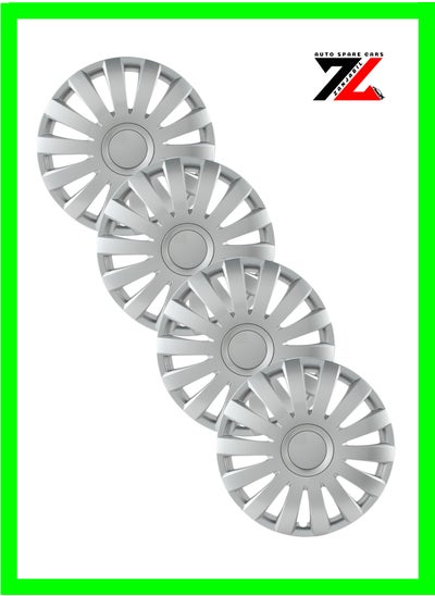 Buy Wheel Cover Taiwan (hubcaps) Pack of 4 SIZE 14 Silver |Z5-3139-14S   Universal Nested Style in UAE