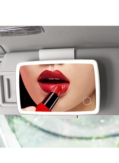 Buy Car Sun Visor Mirror 3-level Dimming Car Mirror Rechargeable LED Car Mirror With Touch Screen Car Visor Vanity Mirror For Makeup Truck SUV And Rear View Mirror in Saudi Arabia