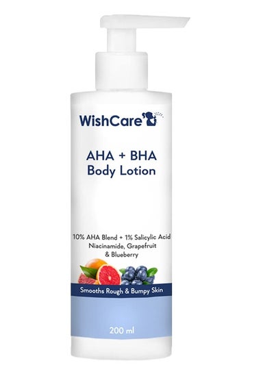 WishCare 10% AHA 1% BHA Body Lotion Smooths Rough Bumpy Skin Glycolic ...