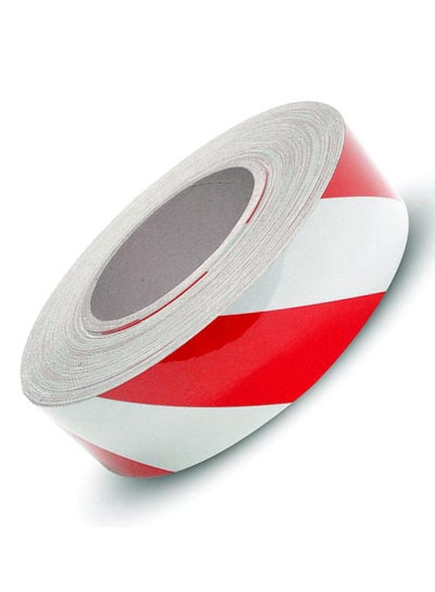 Buy Light reflective tape White in Red self adhesive tape-50m width 4 cm-for public decorations, ceramics, decorations, parties, home, cars and bicycles-white in red-from Rana store in Egypt