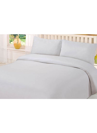 Buy Retreat 3-Piece Duvet Cover Set 230X220Cm White in UAE