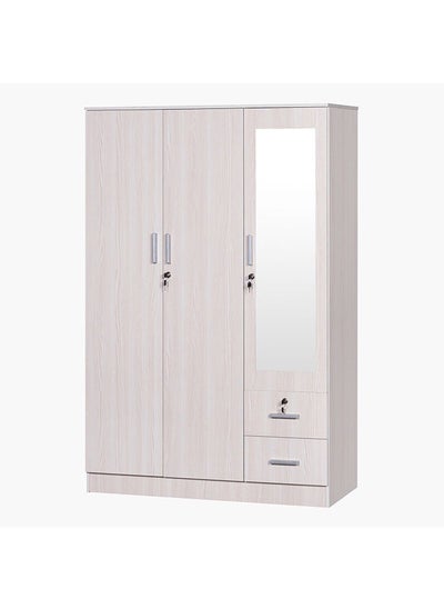 اشتري Bella 3-Door Wardrobe With 2 Drawers 177x120x40 cm Beige في الامارات