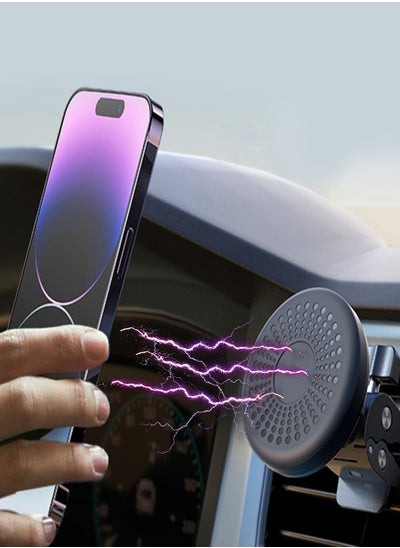 Buy Magnetic Phone Holder for Car Universal Car Vent Phone Mount Cell Phone Holder Compatible with iPhone Samsung in UAE