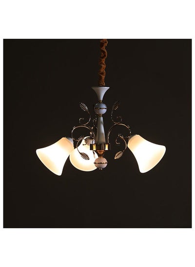 Buy Jenny Mx Antique Hanging Chandelier with 3 Bulb Holders Contemporary Pendant Lamps Modern Home Ceiling Lighting For Living Room, Dining Room Multi Color 40x40cm in UAE