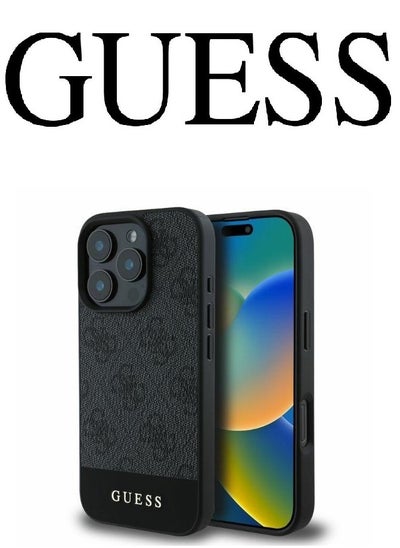 Buy IPhone 16 Pro Max cover, with a logo and a leather design approved by the global brand Guess. From CG-MOBILE. In Black in Saudi Arabia