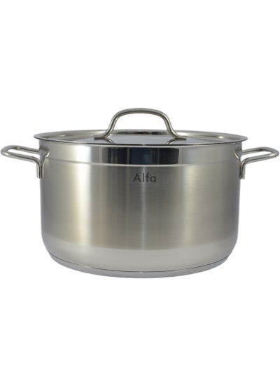 Buy Alfa Casserole - 14.8 Liter Capacity -18/10 Cr-Ni Stainless Steel 32X18.5Cm - Silver in UAE